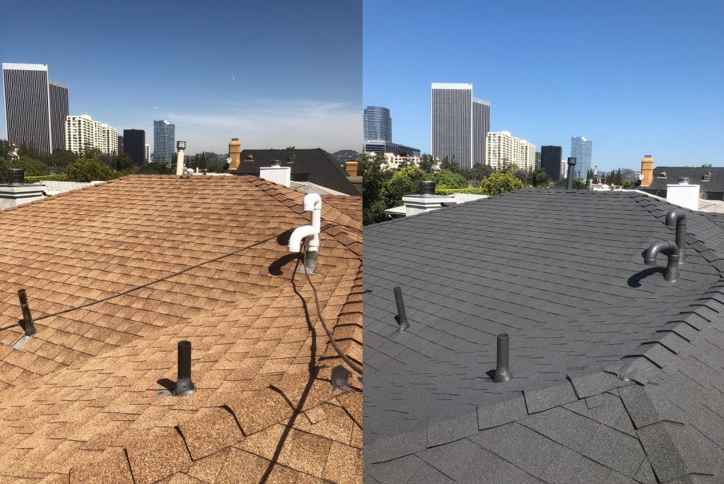 Custom Coating Restoration Composite Roof Before & After